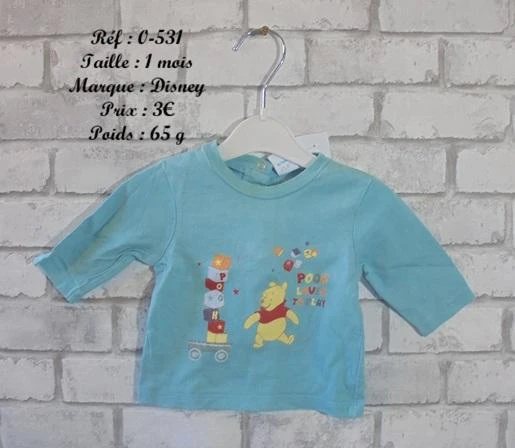 T-shirt 1 mês Disney (0-531)